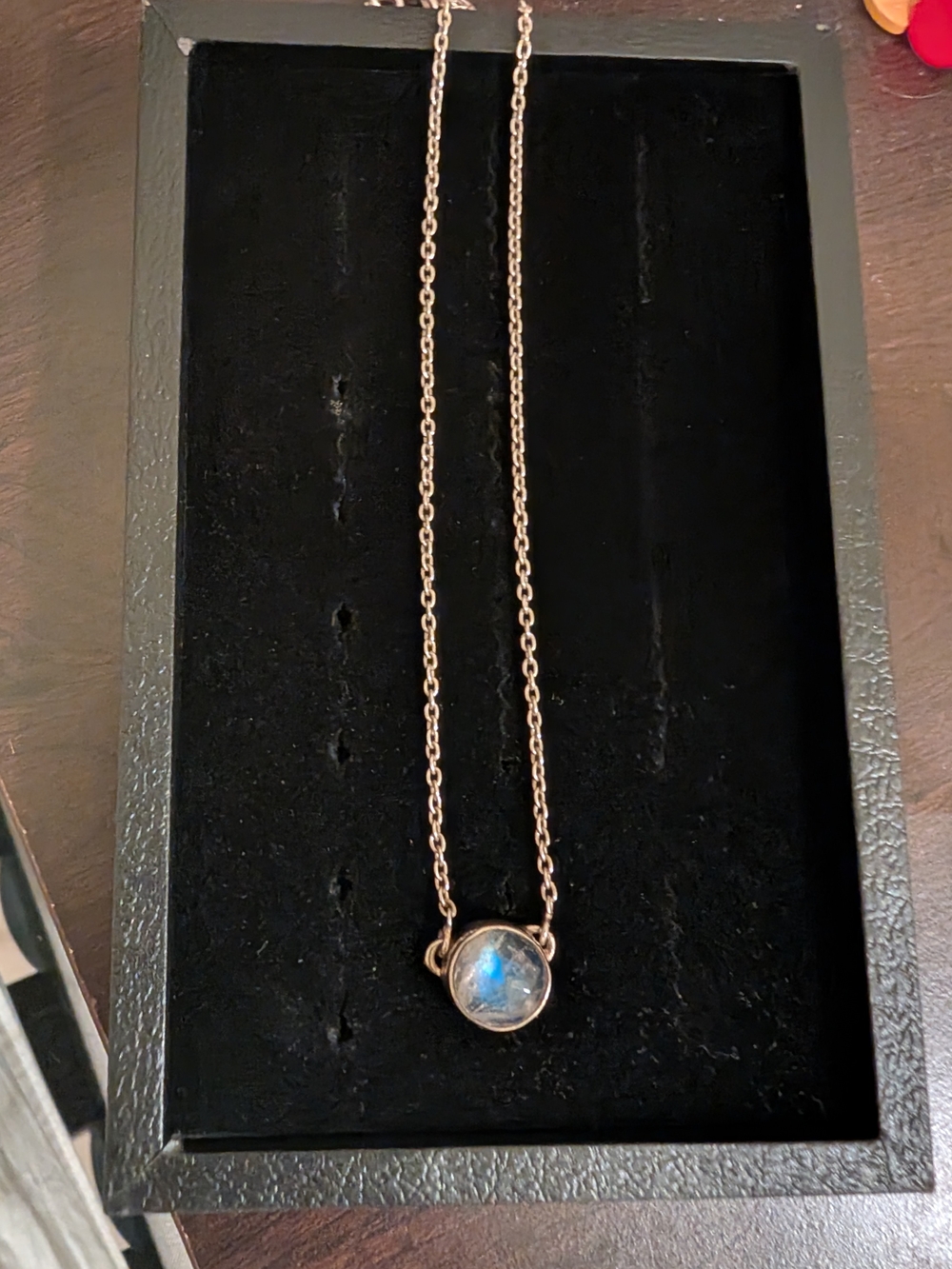 Rose Gold Moonstone Pendant Necklace - Women Jewelry